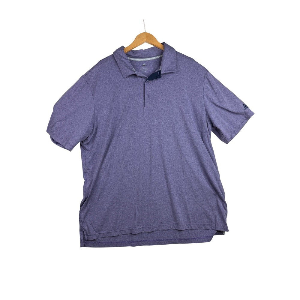 Adidas Golf Polo Climalite Short Sleeve Shirt size 2XL Tall Purple